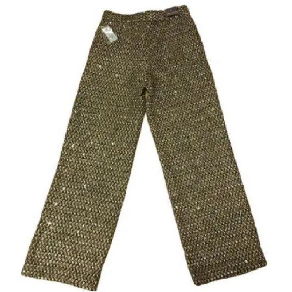 NWT- Worthington X Jason Bolden Black & Gold Multi Pants SIZE: 6 (30 X 32)